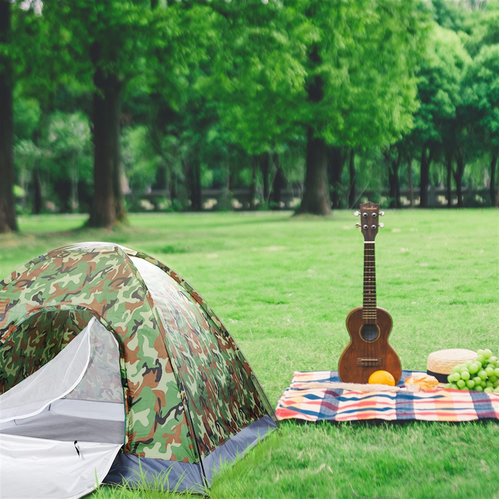 3 to 4 person dome tent, camouflage