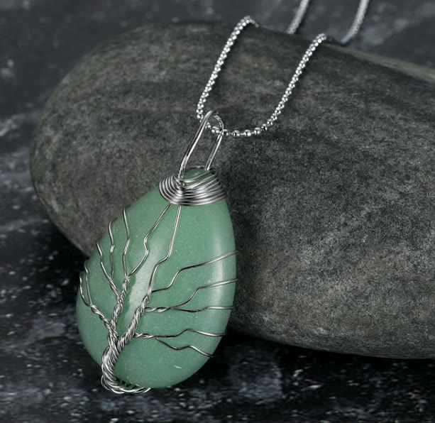 Celtic tree of life stone pendant
