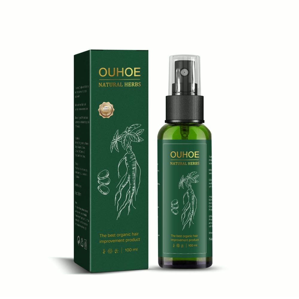 Ginseng and ginger scalp spray