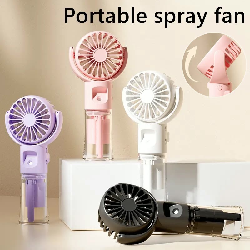 Handheld misting fan