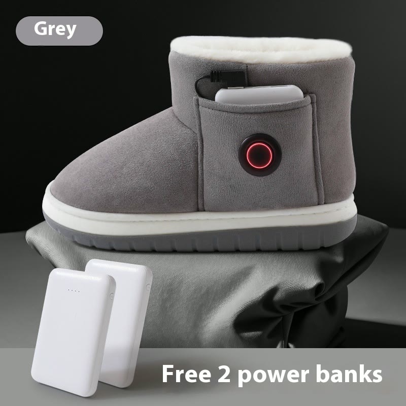Heated slippers with power bank