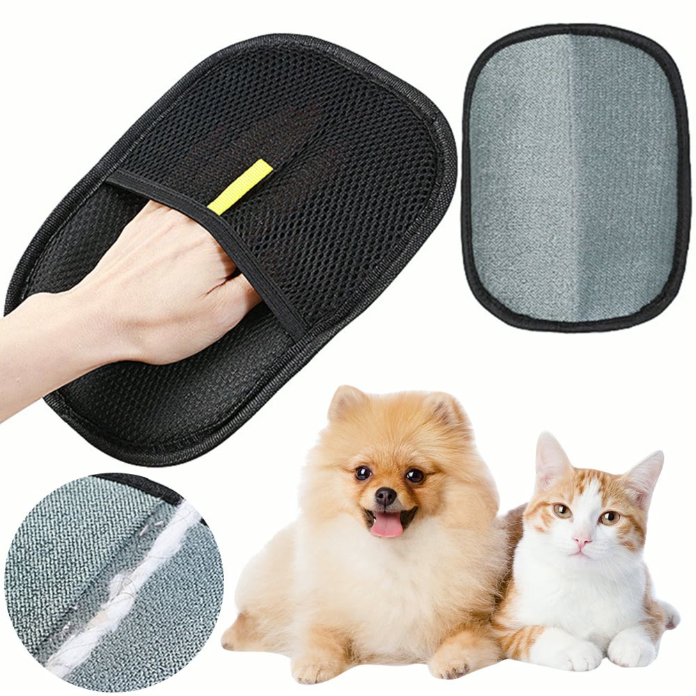 Pet grooming gloves, pair