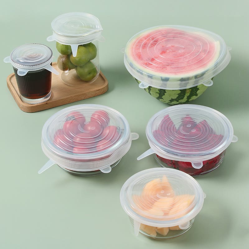 Silicone stretch lids, set of 6