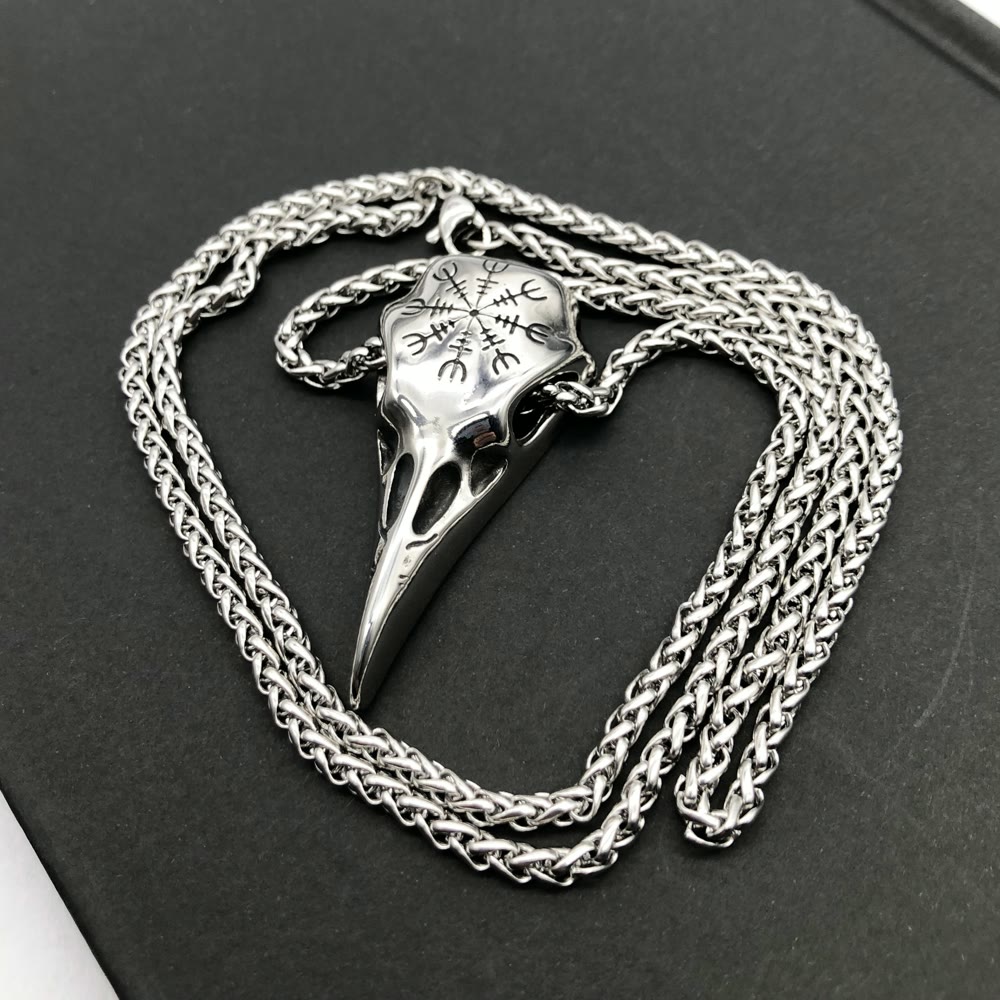 Viking skull pendant necklace